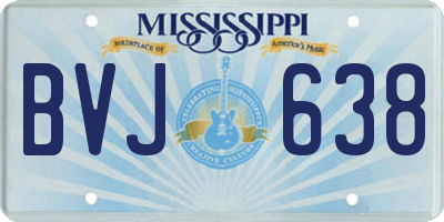MS license plate BVJ638