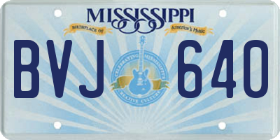 MS license plate BVJ640