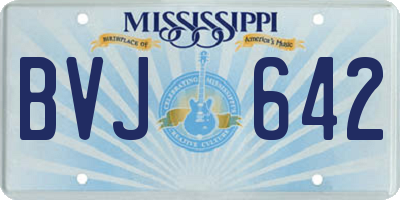 MS license plate BVJ642