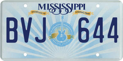 MS license plate BVJ644