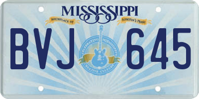 MS license plate BVJ645