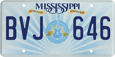 MS license plate BVJ646