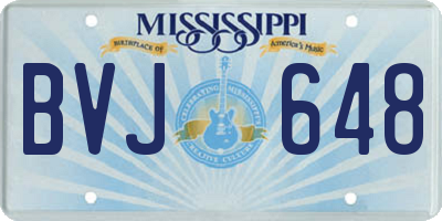 MS license plate BVJ648