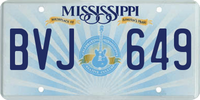 MS license plate BVJ649