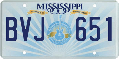 MS license plate BVJ651
