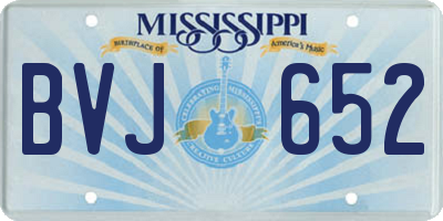 MS license plate BVJ652