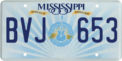 MS license plate BVJ653