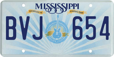 MS license plate BVJ654