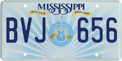 MS license plate BVJ656