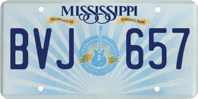 MS license plate BVJ657