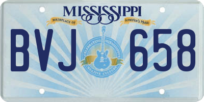 MS license plate BVJ658