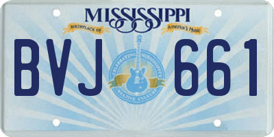 MS license plate BVJ661