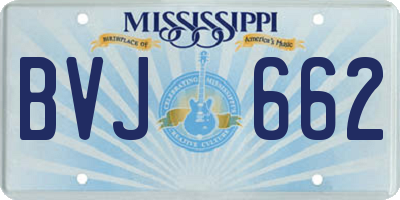 MS license plate BVJ662
