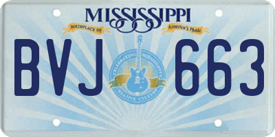MS license plate BVJ663