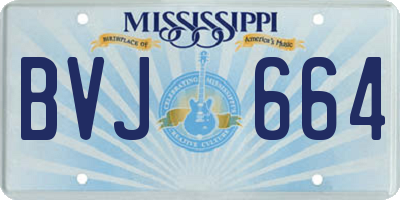 MS license plate BVJ664