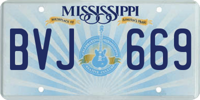 MS license plate BVJ669