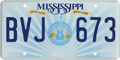 MS license plate BVJ673