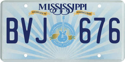 MS license plate BVJ676