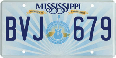 MS license plate BVJ679