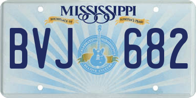 MS license plate BVJ682