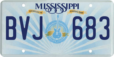MS license plate BVJ683