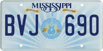 MS license plate BVJ690
