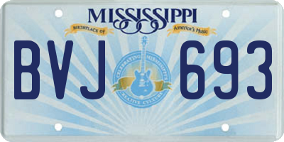 MS license plate BVJ693