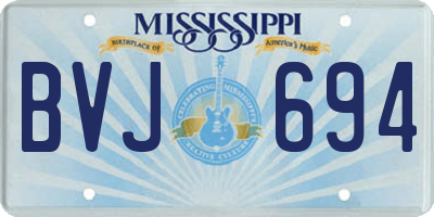 MS license plate BVJ694
