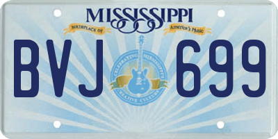 MS license plate BVJ699