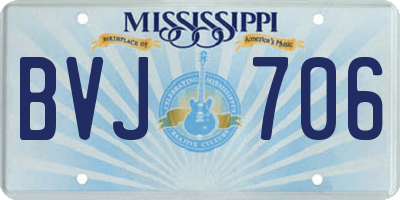 MS license plate BVJ706