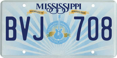 MS license plate BVJ708