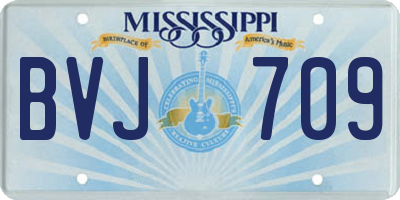 MS license plate BVJ709