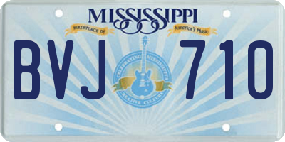 MS license plate BVJ710