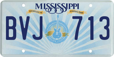 MS license plate BVJ713