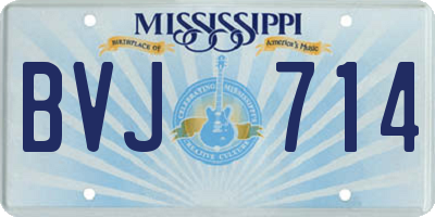 MS license plate BVJ714
