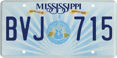 MS license plate BVJ715