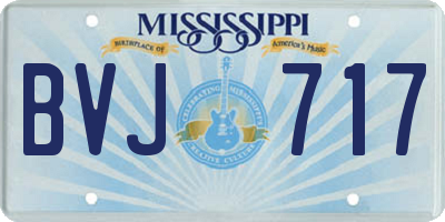 MS license plate BVJ717