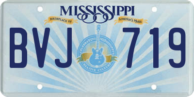 MS license plate BVJ719