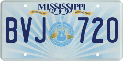 MS license plate BVJ720