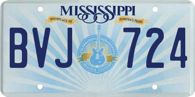 MS license plate BVJ724