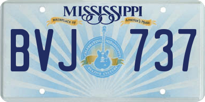 MS license plate BVJ737