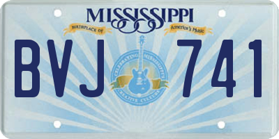 MS license plate BVJ741