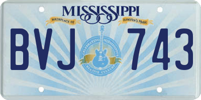 MS license plate BVJ743