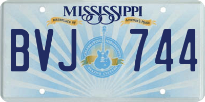 MS license plate BVJ744