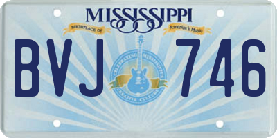 MS license plate BVJ746