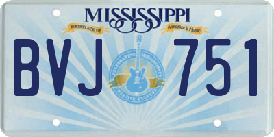 MS license plate BVJ751
