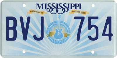 MS license plate BVJ754