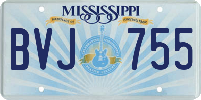 MS license plate BVJ755