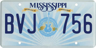 MS license plate BVJ756