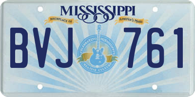 MS license plate BVJ761